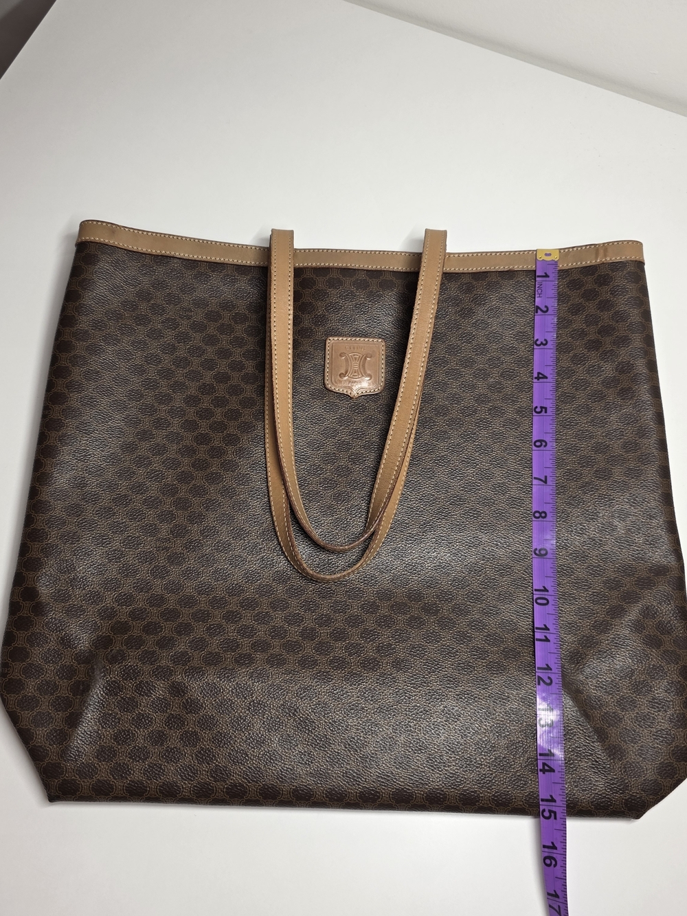 Vintage CELINE MACADAM Tote Bag - Picture 14 of 16